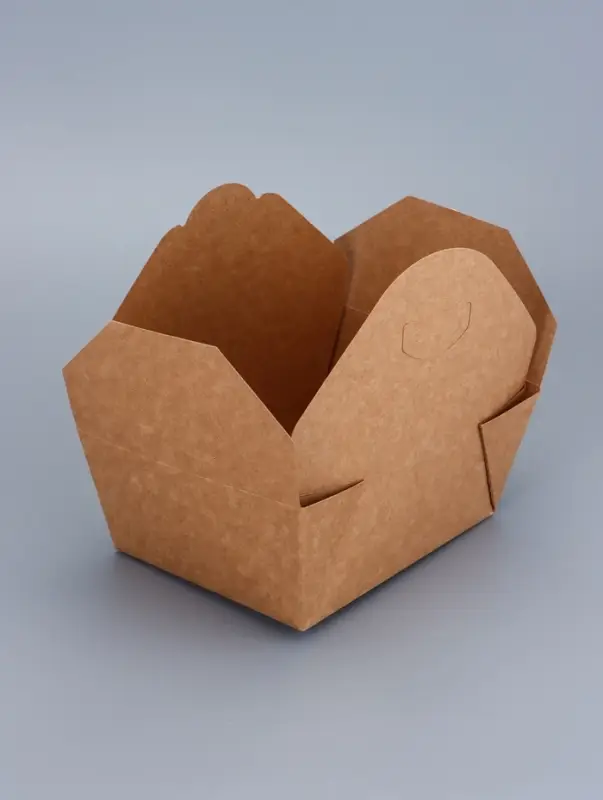 Контейнер одноразовый, коробка пищевая, крафт, для лапши, 900 мл, 15&times;11.5&times;7 см