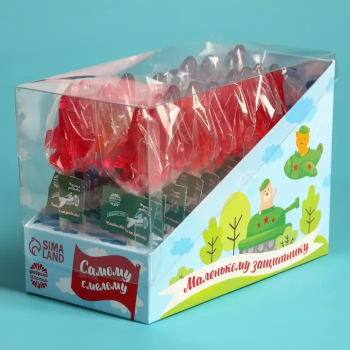 Леденец на палочке &laquo;Самому смелому&raquo;, в шоубоксе, 20 шт. х 10 г