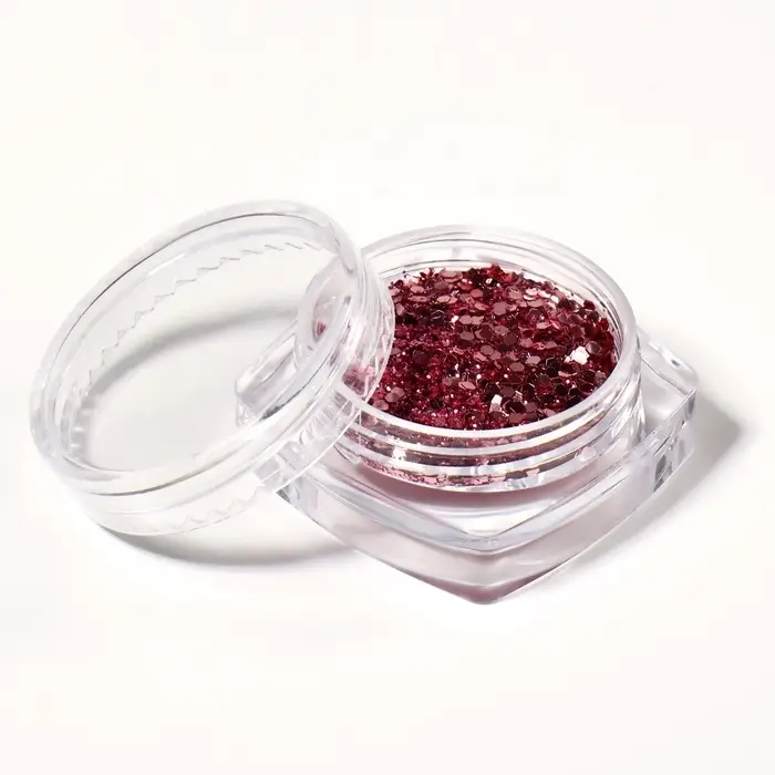 Блёстки для декора, средние/мелкие, розовые