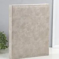 Фотоальбом на 400 фото 10х15 см "Стиль" кожзам, бело-серый 5х28х34 см