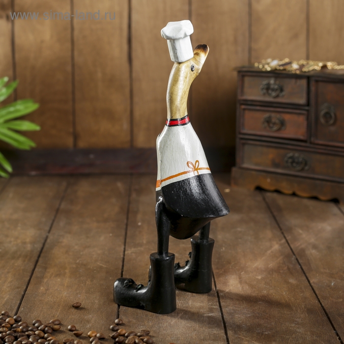 Сувенир Сувенир "Утка Повар" дерево 13х9х27 см