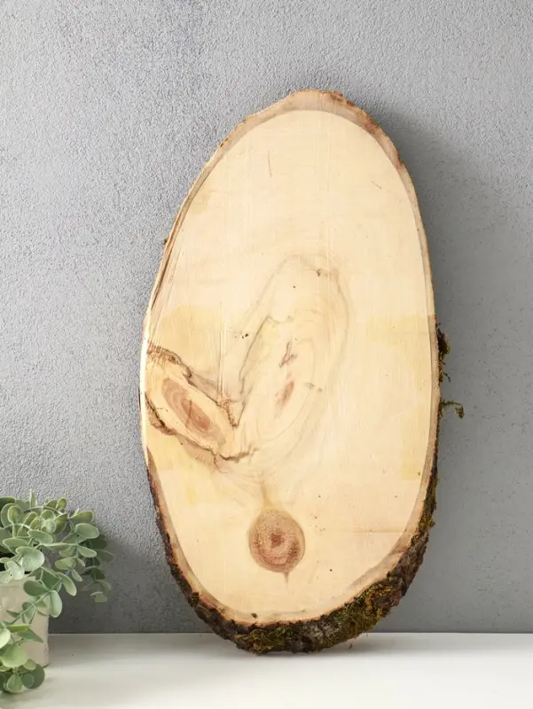 Спил осины, косой, слэб для декора, 45&times;20&plusmn;2 см