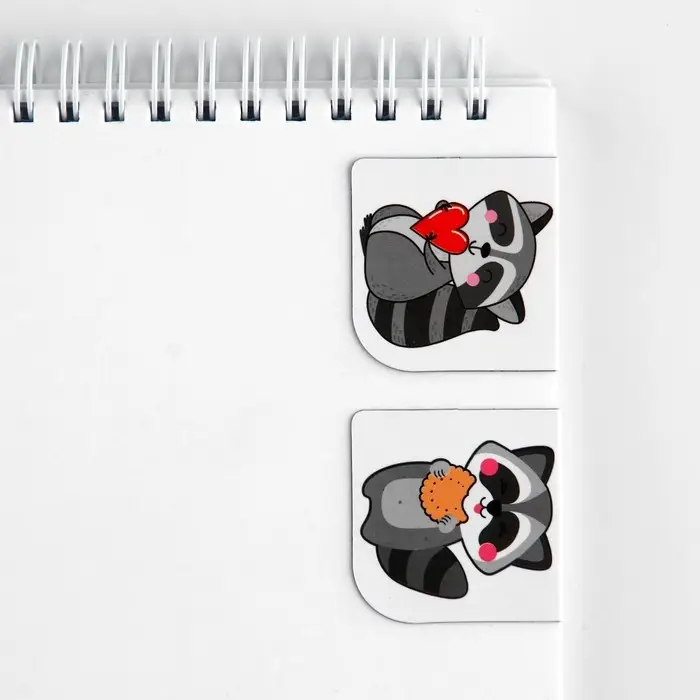 Закладки магнитные для книг, 2 шт. «Енот» Закладки магнитные для книг, 2 шт. «Енот»