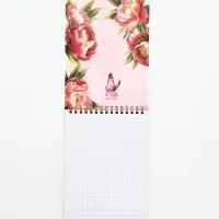 Блокнот А5, 40 листов на гребне "Розовые пионы"