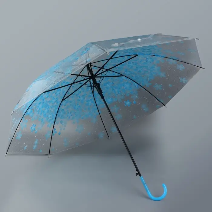 Зонт - трость полуавтоматический Spring, 8 спиц, R=46/52 см, D=92 см, МИКС Зонт - трость полуавтоматический Spring, 8 спиц, R=46/52 см, D=92 см, МИКС