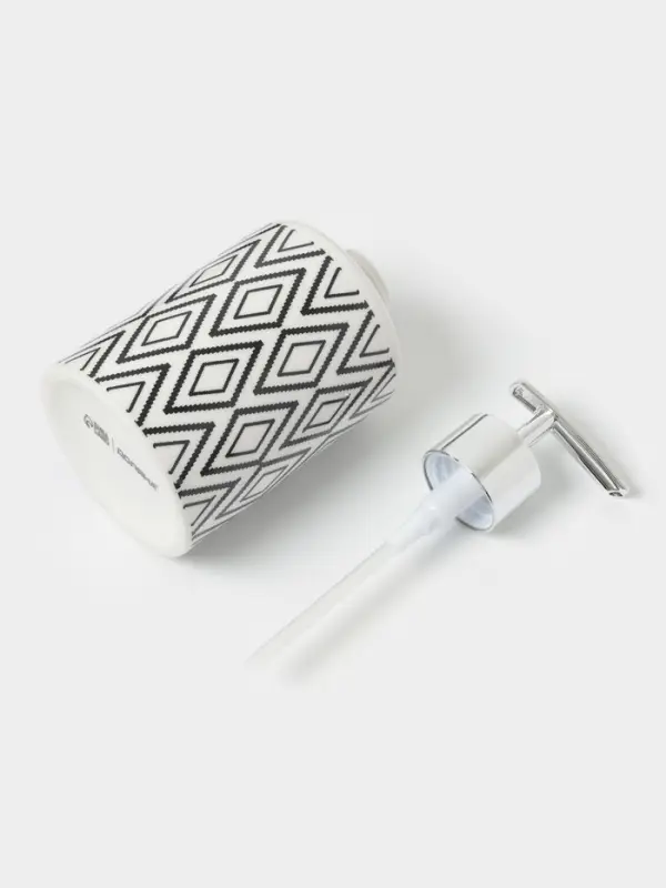 Набор аксессуаров для ванной комнаты Доляна &laquo;Марокко&raquo;, 3 предмета, мыльница, дозатор для мыла, стакан, белый