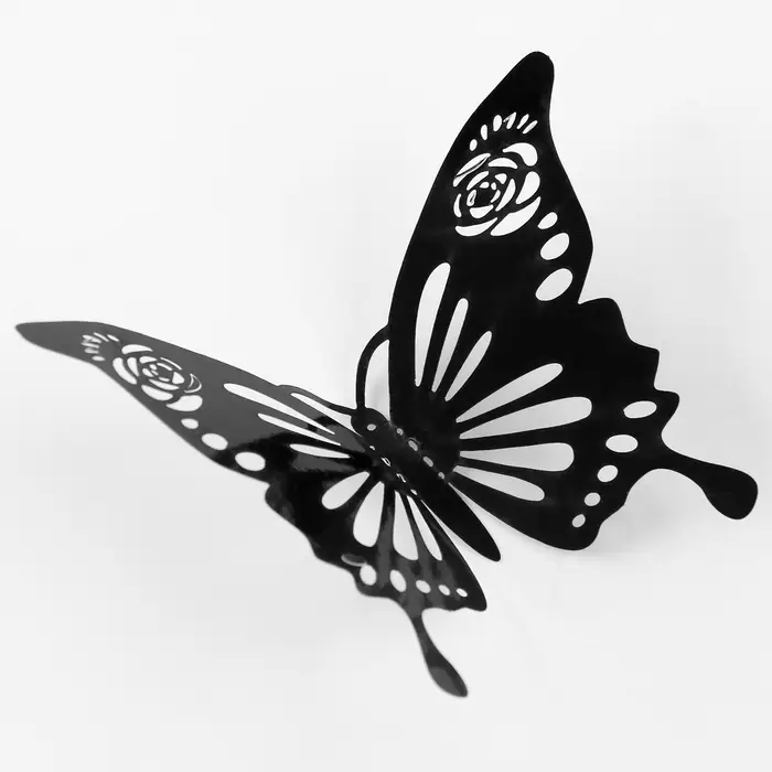 Наклейки - топперы «Бабочки» 3D для декора и украшения дома, 12 шт. Наклейки - топперы «Бабочки» 3D для декора и украшения дома, 12 шт.