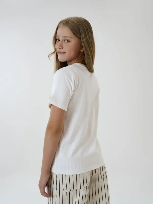 Футболка детская T-Bolka Kids, белая (белоснежная), 6 лет