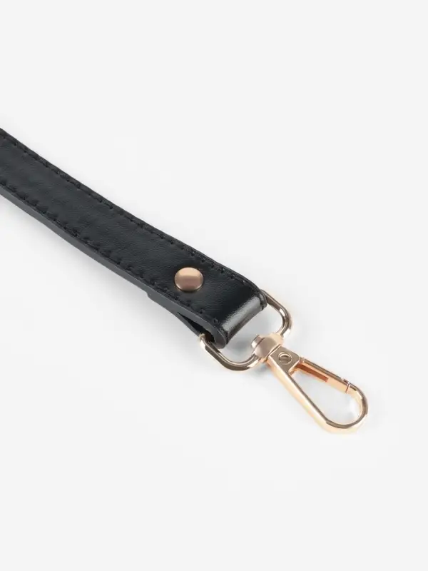 Ручка для сумки, с карабинами, 60&plusmn;1 см &times; 2 см, чёрная