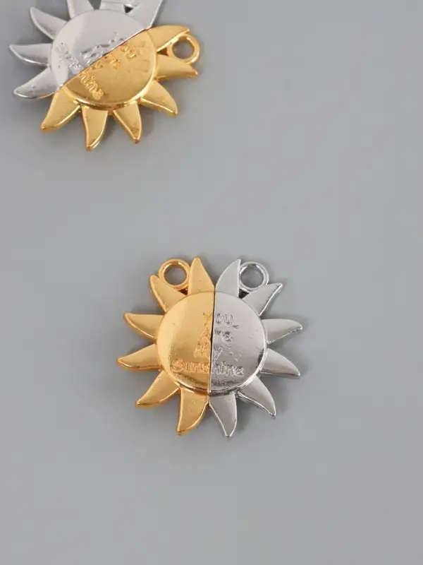 Замок магнитный металл Замок магнитный металл "Солнце" набор 2 шт золото-серебряный 2,7х2,6 см