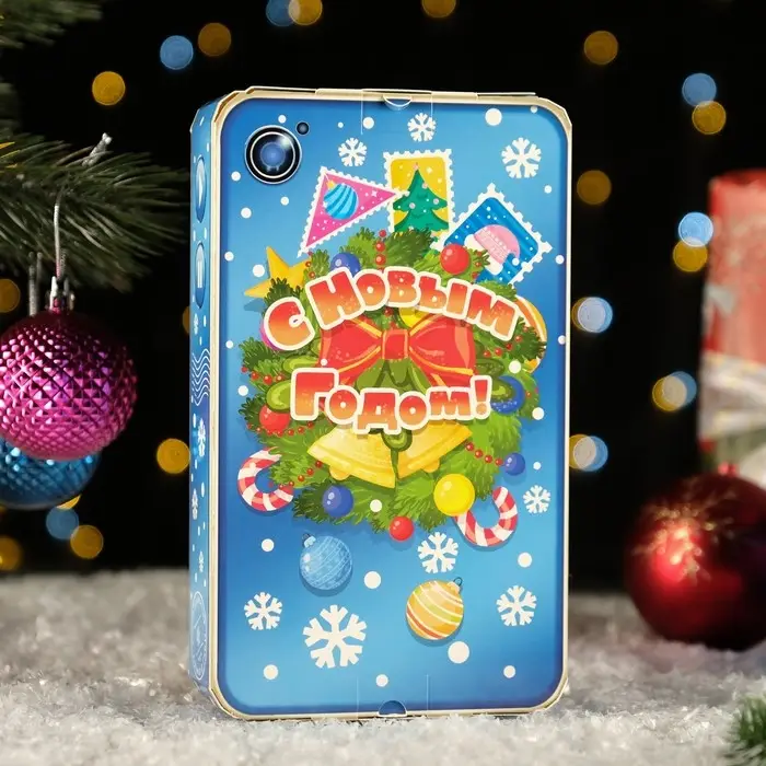 Коробка подарочная складная «Тайный Санта» 13×4×21 см