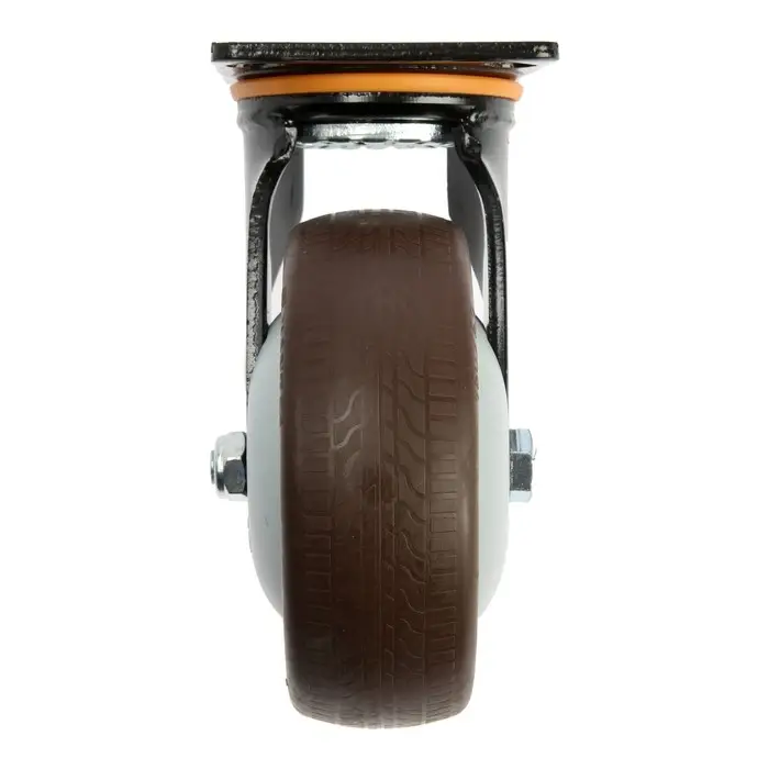 Колесо для трансп. тележек поворотное ТУНДРА, d=150 мм, на площадке, покрытие TPR=