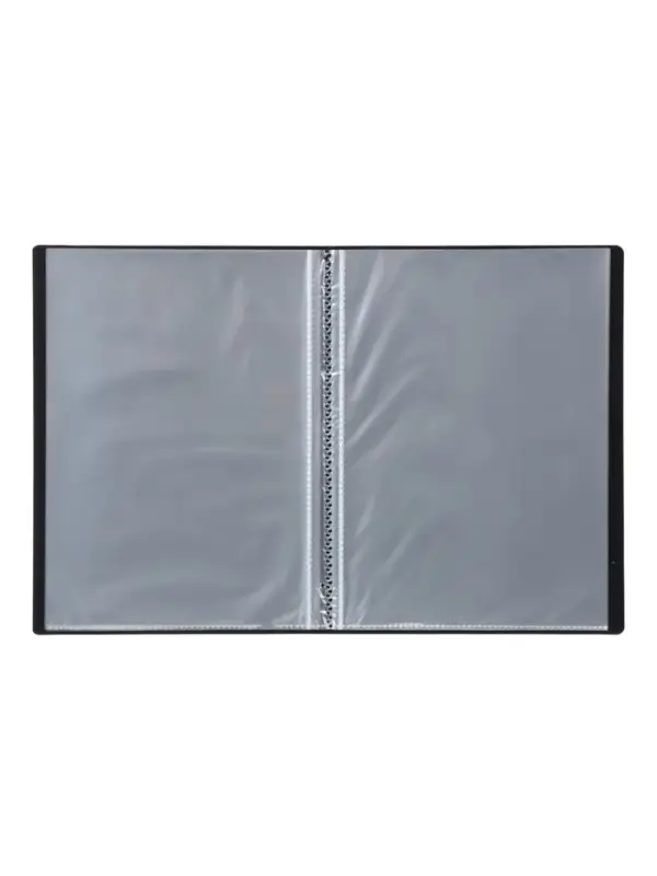 Папка с 20 вкладышами А5, 500 мкм, Calligrata, текстура &laquo;песок&raquo;, черная