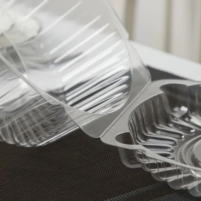 Контейнер для торта одноразовый с неразъёмной крышкой ИП-52 В, 23×11.4 см, внутренний 21×10.1 см, пластик, прозрачный