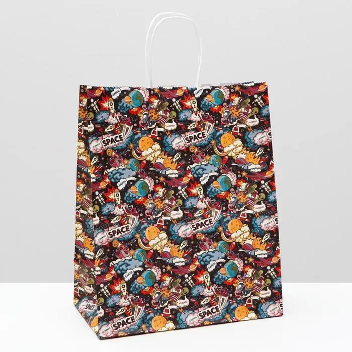 Пакет крафт «Космос», 22×12×27 см Пакет крафт «Космос», 22×12×27 см