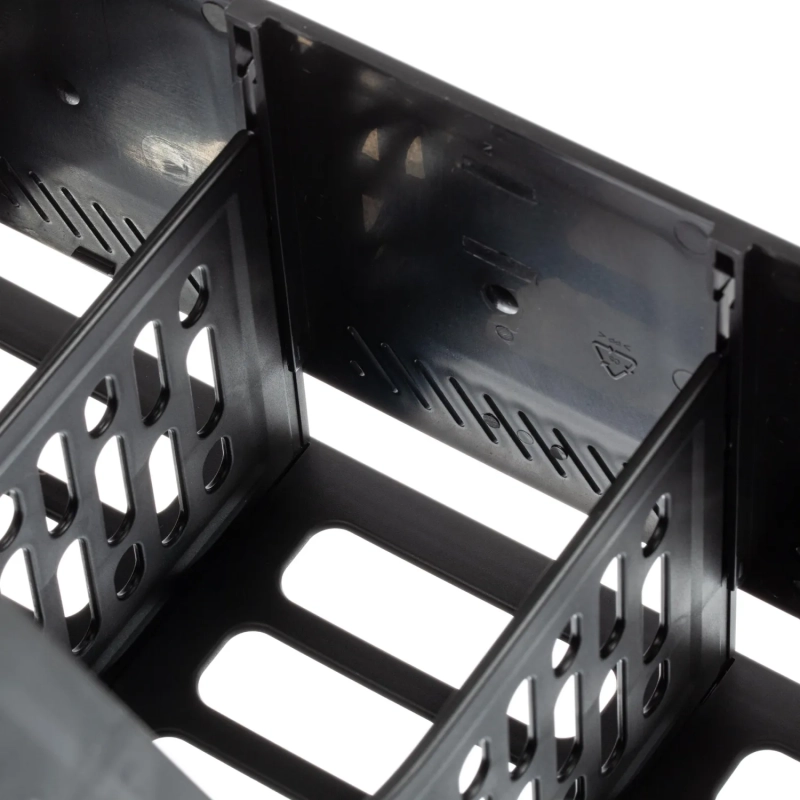 Лоток вертикальный д/бумаг Deli E9843,сбор,3отд,чер,250x257x275мм,пл