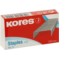 Скобы для степлера №10 KORES никелированные (2-20 листов) 1000 шт./уп