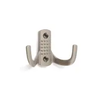 Крючок мебельный ТУНДРА TKd=011SS, двухрожковый, цвет сатиновый никель