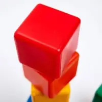 Кубики детские, пластиковые, цветные,16 штук, 6&times;6 см