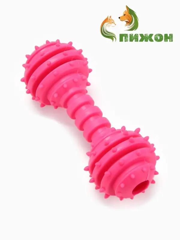 Жевательная игрушка для собак &laquo;Чемпион&raquo;, 12.5 см, TPR, розовая