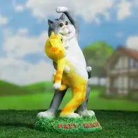 Садовая фигура из полистоуна &laquo;Кошки&raquo;, 18&times;12&times;32 см