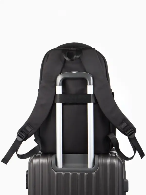 Рюкзак школьный, 2 отделения, 5 карманов, 33&times;17&times;47 см, чёрный