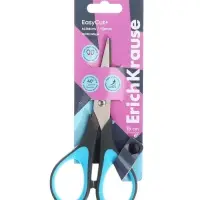 Ножницы ErichKrause Standard+, 15 см, антискользящие резиновые вставки, улучшенная заточка, блистер, МИКС