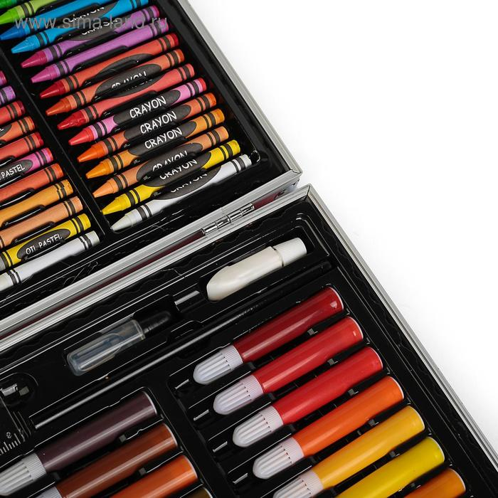 Набор для рисования, в чемоданчике ПВХ, розовый