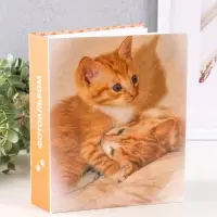 Фотоальбом 200 фото 10X15см, "Рыжий котёнок", ПП карм.