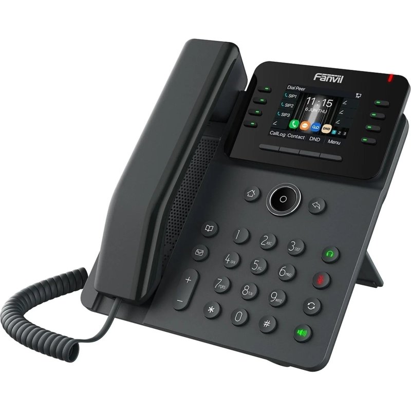 IP-телефон Fanvil V62G, 12 SIP,2,8,320x240 Цв.экр,POE,БП в комп.,2x1 Gbps