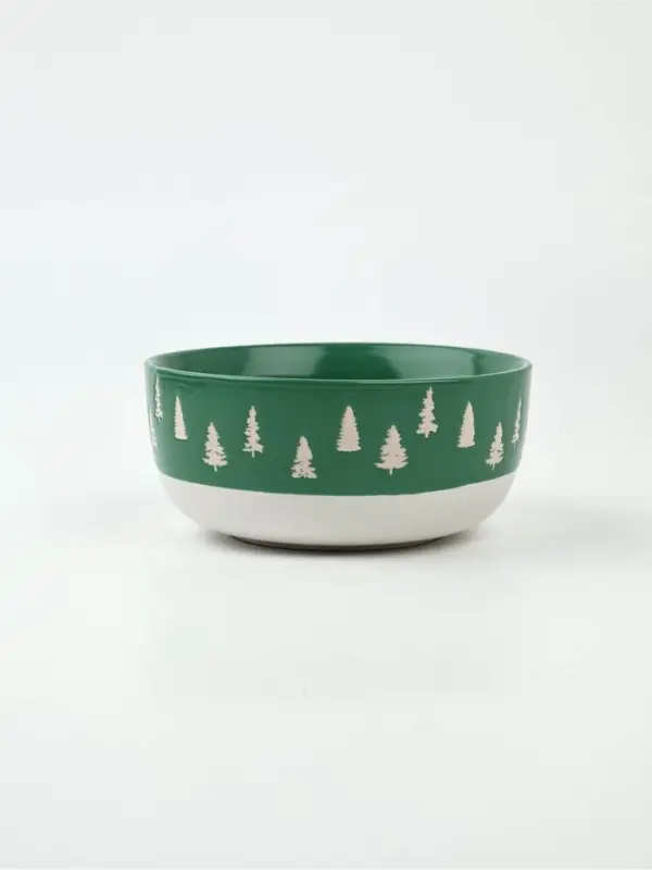 Тарелка новогодняя суповая &laquo;Зимний лес&raquo;, 15&times;7 см, 700 мл, ручная работа