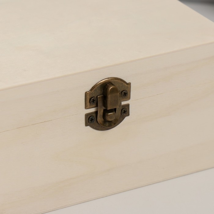 Шкатулка дерево под роспись Шкатулка дерево под роспись "Квадратная" замок пряжка 16х16х8 см