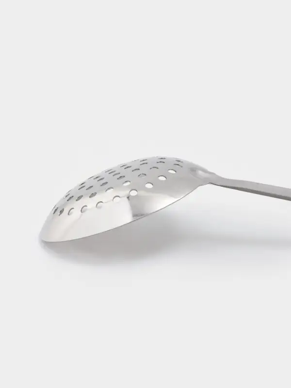 Шумовка для казана Шафран, 46 см, глубокая, узбекская, с деревянной ручкой, металл