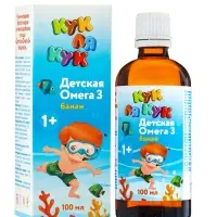 Детская Омега-3, &laquo;Кук Ля Кук&raquo;, со вкусом банана, 100 мл