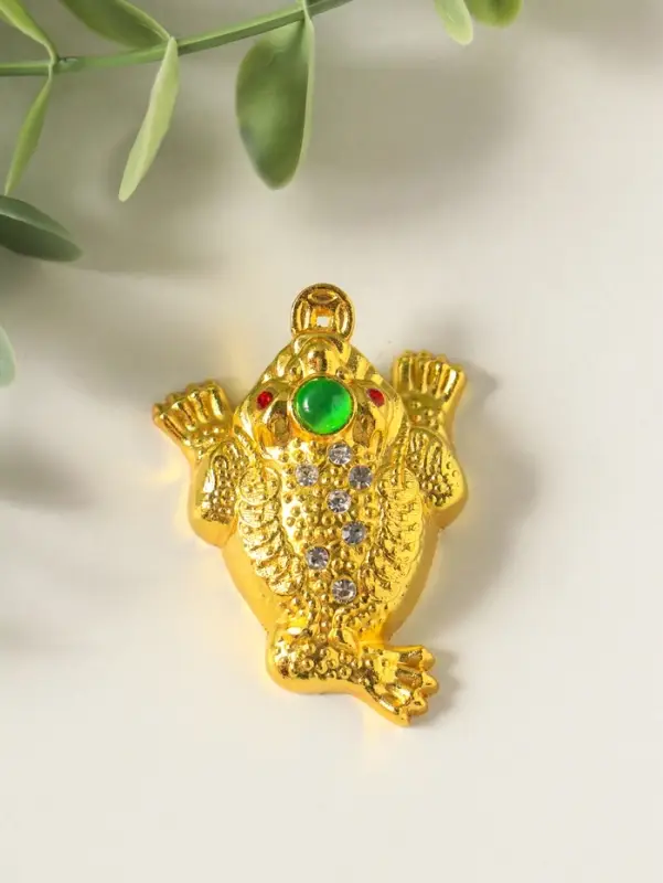 Набор нэцкэ фигурок 6 шт. &laquo;Денежная жаба с монетой&raquo;, металл под золото, подарочные, 4&times;5.4&times;2 см