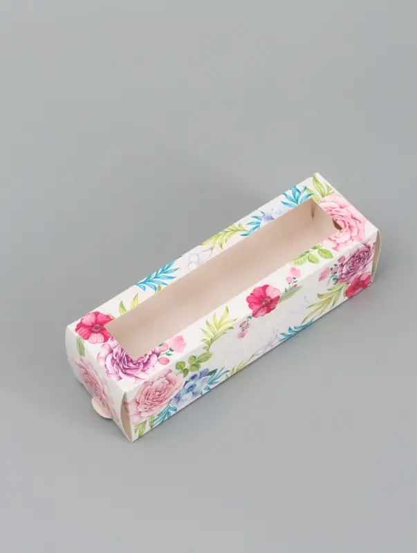 Коробка для макарун, кондитерская упаковка &laquo;Счастье в тебе&raquo;, 18&times;5.5&times;5.5 см