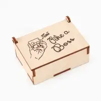 Коробка подарочная деревянная &laquo;Пей like a boss&raquo; 8.5&times;6&times;3.5 см