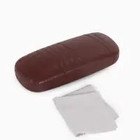 Футляр для очков на хлопушке, размер 16&times;5.8&times;3 см, коричневый