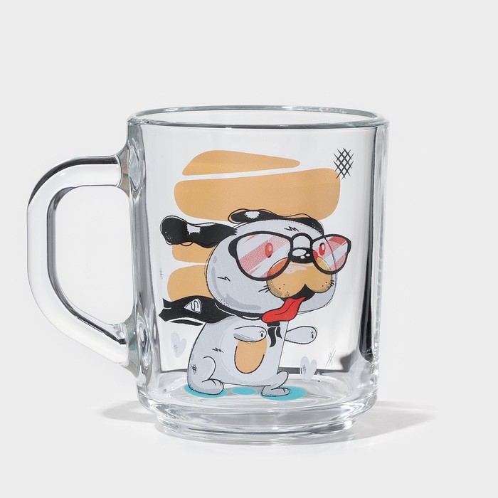 Кружка «Верные друзья», стеклянная, 200 мл, рисунок МИКС