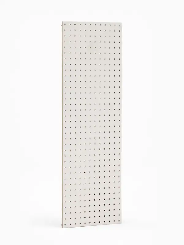 Настенная перфорированная панель ДСП односторонняя, 90&times;0.6&times;30 см, шаг 2.5 см, белая