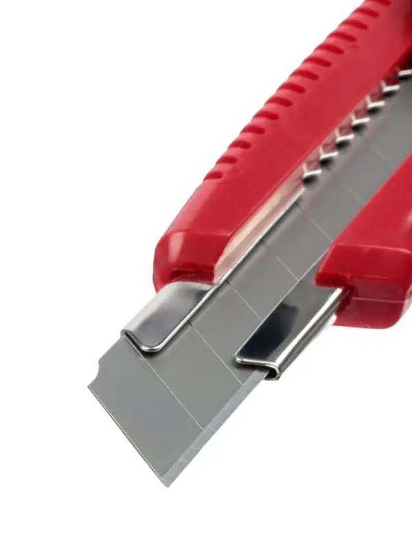 Нож канцелярский 18 мм, пластиковый, с роликовым фиксатором, TOP