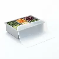 Форма для льда с крышкой &laquo;Заготовка&raquo;, 6 ячеек, 16.5&times;11.5&times;5.5 см, силикон, серая