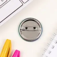 Значок закатной d=35 мм "Снежинка" 6,5х6,5 см