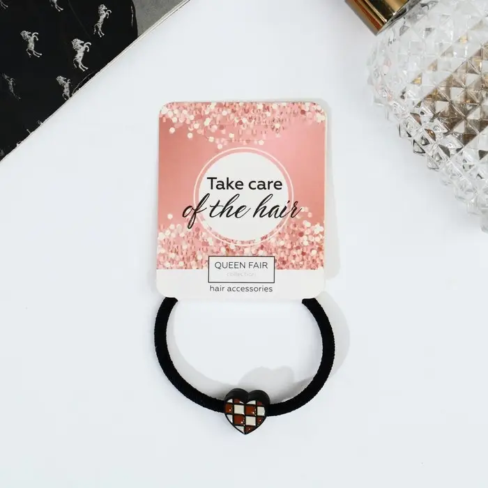 Резинка для волос "Адин" 5 см, чёрный