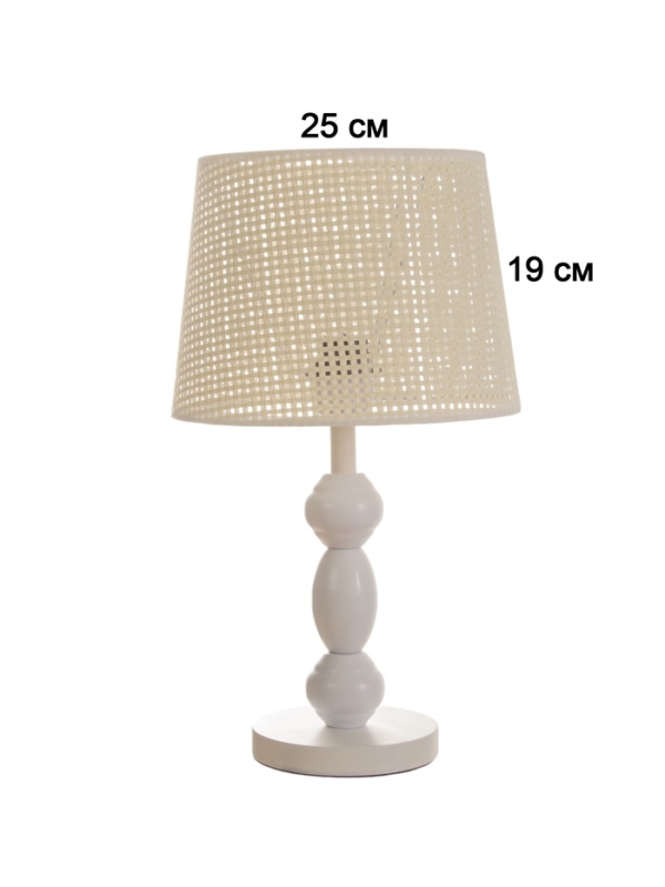 Лампа настольная BayerLux ЭКО Лампа настольная BayerLux ЭКО "Василиса" 1х40Вт Е27 белый 26х26х45см