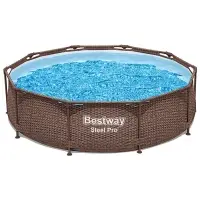 Бассейн каркасный Steel Pro, 305&times;76 см, круглый, цвет ротанг, 561JE Bestway