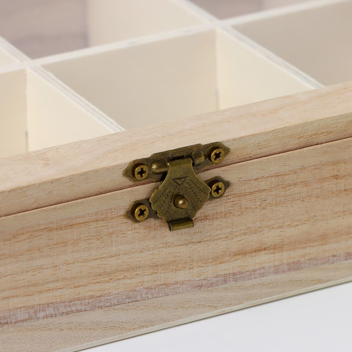 Ящик для хранения чайных пакетиков Доляна «Ахмадабад», 8 ячеек, 24,8×18×4,8 см Ящик для хранения чайных пакетиков Доляна «Ахмадабад», 8 ячеек, 24,8×18×4,8 см