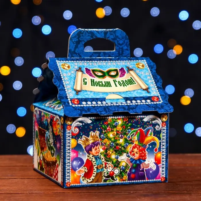 Подарочная новогодняя коробка «Маскарад», упаковка, 12×12×16.8 см
