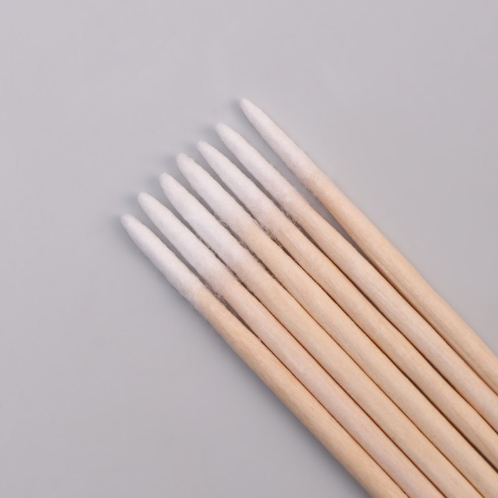 Ватные палочки на деревянной основе, заострённые, 7 см, 100 шт