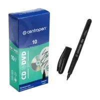 Маркер для CD/DVD, Centropen 4606, диаметр узла 2.5 мм, линия 1 мм, чёрный